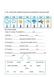 English Worksheet: Weather