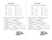 English Worksheet: Simple present quiz