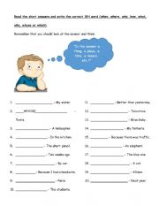 English Worksheet: Willy The Wizard