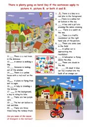 English Worksheet: Picture description exercise.