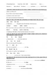 English Worksheet: quiz