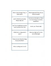 English Worksheet: Match the utterance with the correct picture