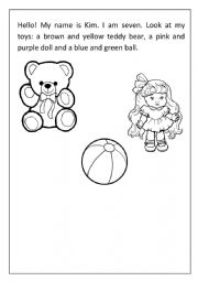 English Worksheet: toys