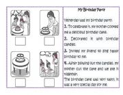 English Worksheet: Birthday Party