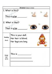 English Worksheet: Body part