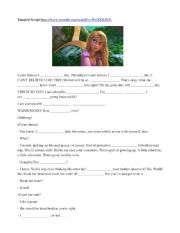 English Worksheet: Tangled Extract 