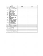 English Worksheet: oral Exam