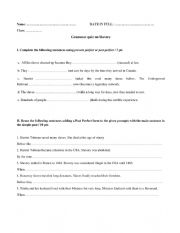 English Worksheet: GRAMMAR QUIZ ON SLAVERY