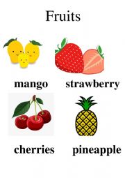 English Worksheet: Fruits