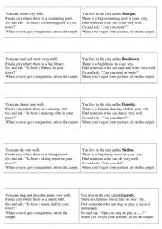 Comprehension reading and speaking game