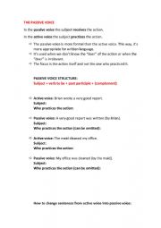English Worksheet: Passive voice 