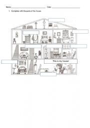 English Worksheet: House