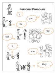 English Worksheet: Personal Pronouns
