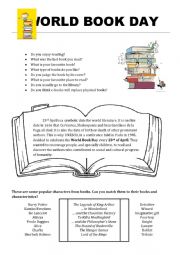 English Worksheet: Books