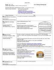 English Worksheet:  I can apply my knowledge to write paragraphs