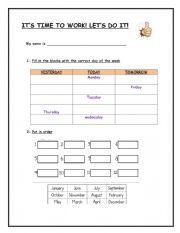 English Worksheet: Months of the year-Seasons-ordinal numbers