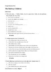 English Worksheet: The Railway Children Quiz