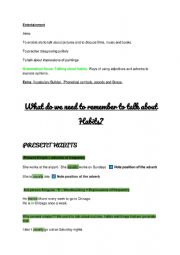 English Worksheet: Describe past and present habits