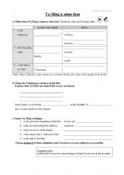 Tasks Yu Ming Is Ainm Dom Esl Worksheet By Mimi9694