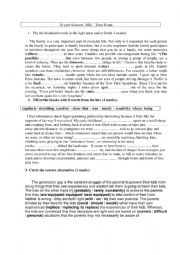 English Worksheet: 3rd form test