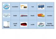 English Worksheet: Vehicles (matching cards)