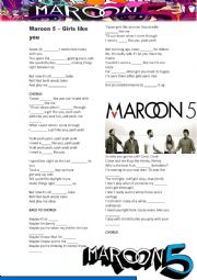 Maroon 5 Girls like you Activities