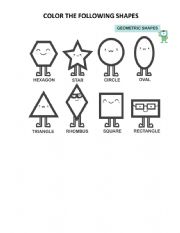 English Worksheet: shapes