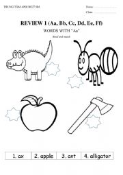Letter A,B,C,D,E,F-Excercise for kid