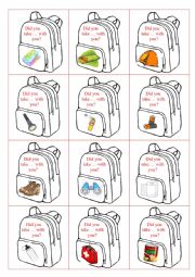 English Worksheet: camping items (go fish)