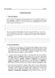 English worksheet: Language tasks / part 3 / level 2 