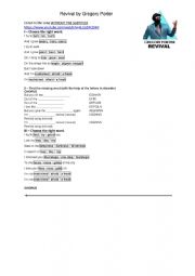 English Worksheet: Revival by Gregory Porter