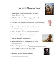 Jumanji (The Next Level) Quiz