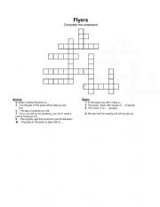 English Worksheet: Crossword Flyers