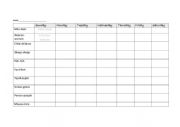 English Worksheet: Irregular nouns list to write everyday