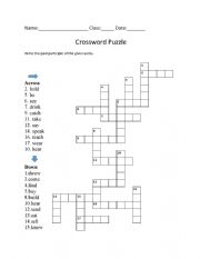Past Participle Crossword