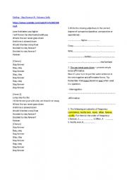 English Worksheet: ehrling stay forever