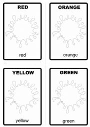 English Worksheet: Colours Flashcards