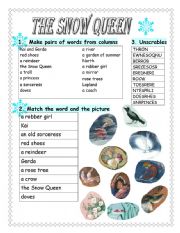 English Worksheet: The Snow Queen - worksheet