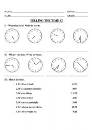 Telling the Time