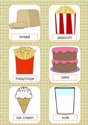 English Worksheet: Food Flashcards (part 2)