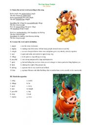 Lion Sleeps Tonight (The Lion King) activities