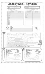 English Worksheet: Adjectives and adverbs