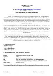 English Worksheet: The Great Dictator Worksheet 4