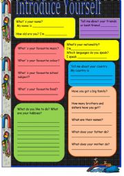 English Worksheet: Introduce yourself