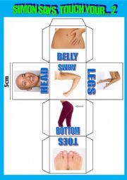 English Worksheet: Play Simon Says game - Body Parts 2