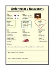 Ordering at a Restaurant