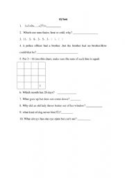 English Worksheet: IQ games