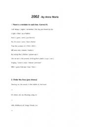 English Worksheet: 2002
