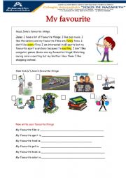 English Worksheet: like and dislikes