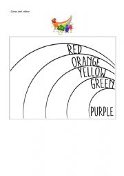 English Worksheet: Eat a Rainbow